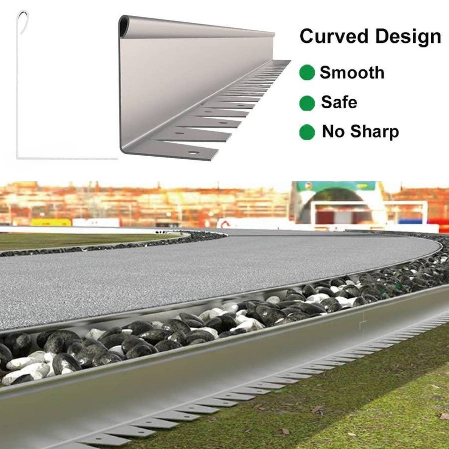 Stainless Steel Landscape Edging (50mm Face Height (per m))